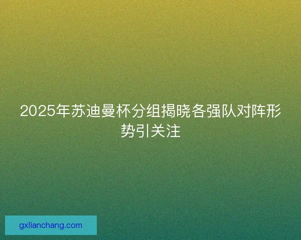 2025年苏迪曼杯分组揭晓各强队对阵形势引关注