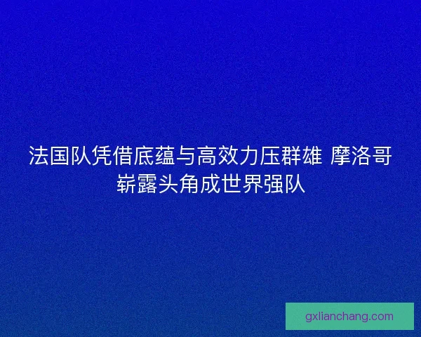 法国队凭借底蕴与高效力压群雄 摩洛哥崭露头角成世界强队