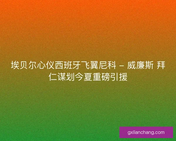 埃贝尔心仪西班牙飞翼尼科 - 威廉斯 拜仁谋划今夏重磅引援